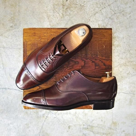 極上★(浅草)RENDO/レンド SIZE 6【★グッドイヤーウェルテッド製法】パンチドキャップトゥ/カーフ★c249