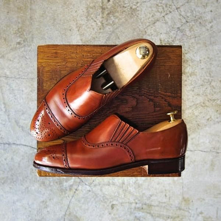 極上★クロケット＆ジョーンズ 6E【★ロイドフットウェア別注/Lloyd Footwear】サイドエラスティック/297ラスト/Crockett＆Jones★c250