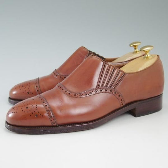 極上★クロケット＆ジョーンズ 6E【★ロイドフットウェア別注/Lloyd Footwear】サイドエラスティック/297ラスト/Crockett＆Jones★c250