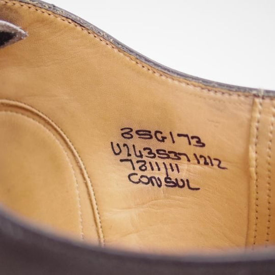 極美品★チャーチ 85G/UK8.5【★コンサル/CONSUL】173ラスト/ストレートチップ/4都市ロゴ/カーフ/Church's★c251