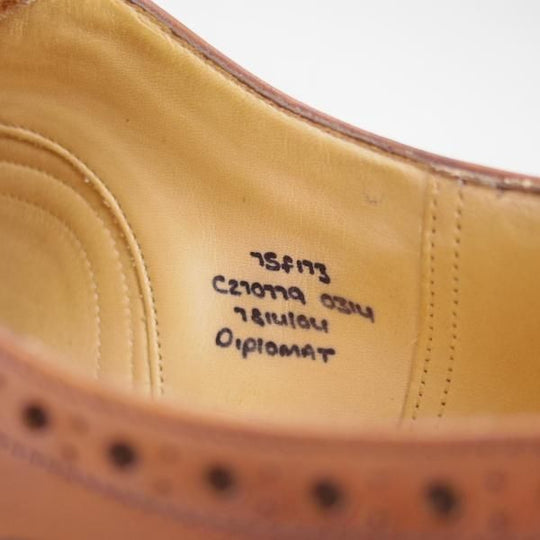 美品★チャーチ/Church's 75F/UK7.5 【★ディプロマット/DIPLOMAT】173ラスト/セミブローグ/5都市ロゴ/ネバダカーフ/★c252