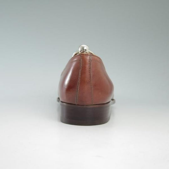 極上★(伊)タニノクリスチー SIZE 6.5【★定価15万円以上】タッセルローファー/108313/カーフ/ブラウン/TANINO CRISCI★c255