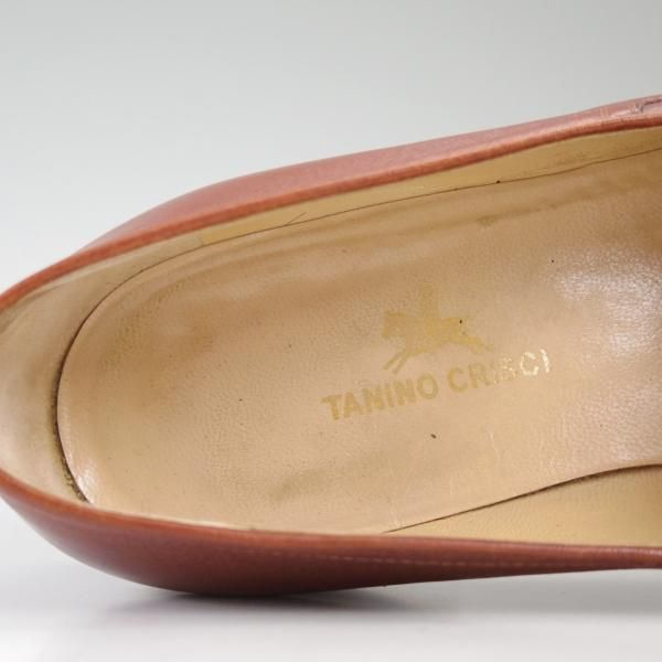 極上★(伊)タニノクリスチー SIZE 6.5【★定価15万円以上】タッセルローファー/108313/カーフ/ブラウン/TANINO CRISCI★c255