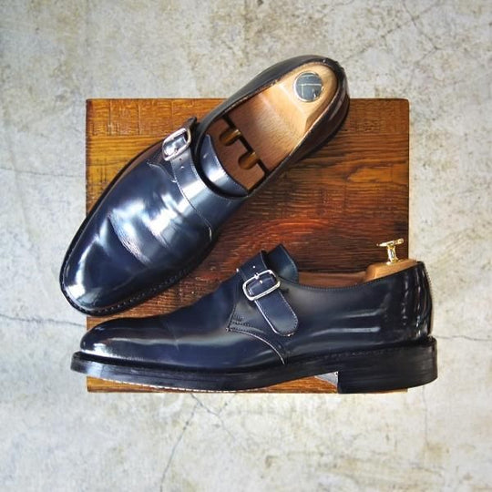 極美品★チャーチ 60F/UK6【★ベケット/BECKET】4都市ロゴ/173ラスト/ポリッシュドバインダーカーフ/モンクストラップ/Church's★c258