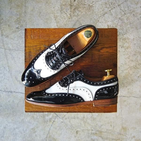 極上★チャーチ(レディース) SIZE 36.5【★バーウッド/BURWOOD 3W】カーフ×パテントレザー/フルブローグ/ウイングチップ/Church's★c260