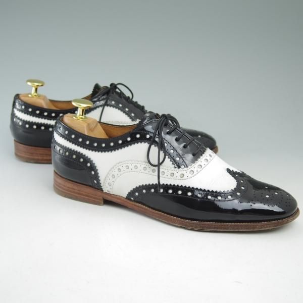 極上★チャーチ(レディース) SIZE 36.5【★バーウッド/BURWOOD 3W】カーフ×パテントレザー/フルブローグ/ウイングチップ/Church's★c260