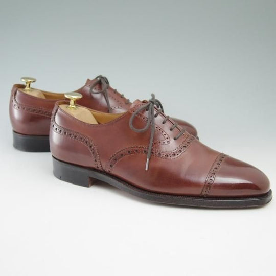 極美品★クロケット＆ジョーンズ 6E【★(英)ジョージクレバリー別注/GEORGE CLEVERLEY】クォーターブローグ/Crockett＆Jones★c261