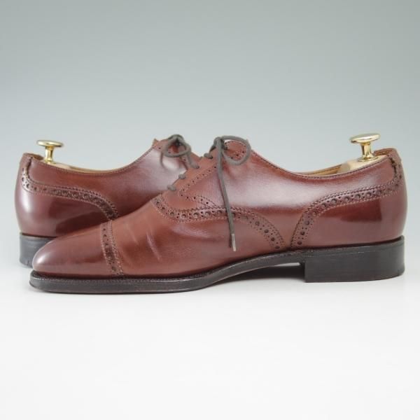 極美品★クロケット＆ジョーンズ 6E【★(英)ジョージクレバリー別注/GEORGE CLEVERLEY】クォーターブローグ/Crockett＆Jones★c261