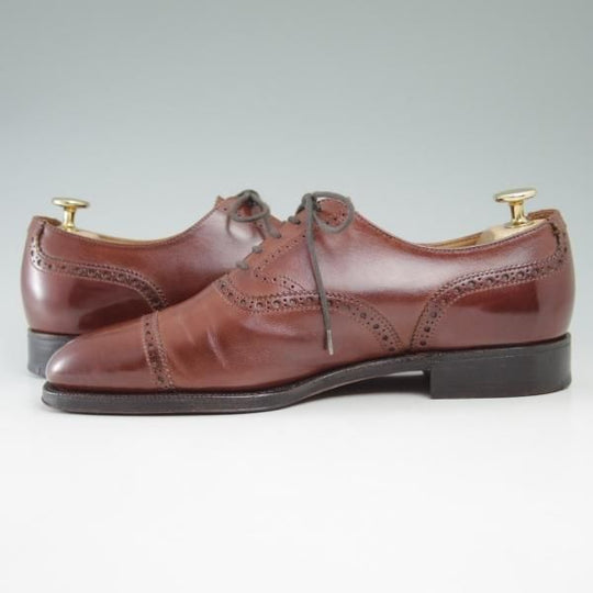 極美品★クロケット＆ジョーンズ 6E【★(英)ジョージクレバリー別注/GEORGE CLEVERLEY】クォーターブローグ/Crockett＆Jones★c261