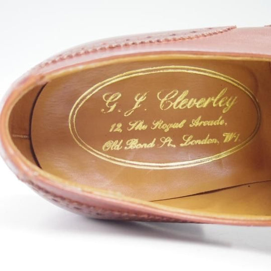 極美品★クロケット＆ジョーンズ 6E【★(英)ジョージクレバリー別注/GEORGE CLEVERLEY】クォーターブローグ/Crockett＆Jones★c261