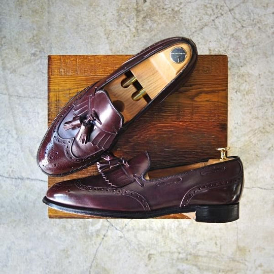 極上★チャーチ UK7/US7.5D【★米国ライン/ROYAL TWEED/ロイヤルツイード/チーニーOEM製品】277ラスト/タッセルローファー/CHURCH'S★c263