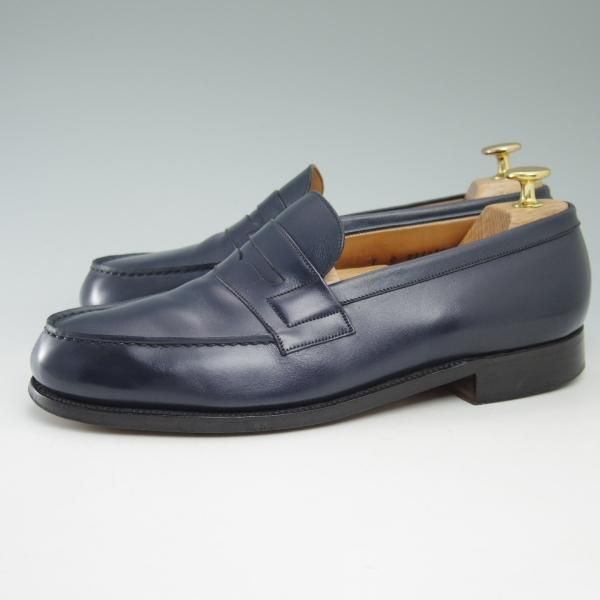 JM Weston 180 ローファー 7D 極上☆J.M.ウェストン 7D【貴重☆旧ロゴ/紺色/コインローファー/180