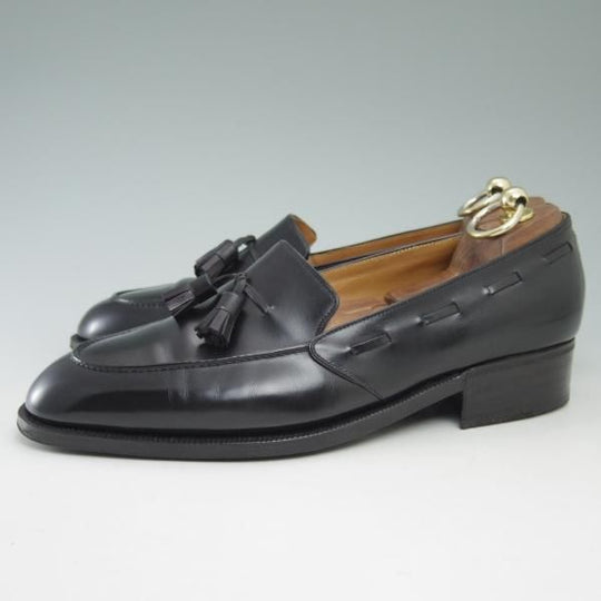 美品★ジョンロブ パリ UK8程度【時価100万円前後★ビスポーク品】タッセルローファー/カーフ/JOHN LOBB PARIS★c265