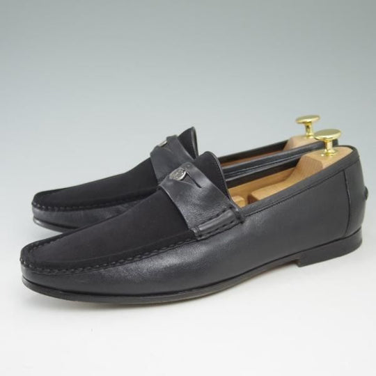 極上★グッチ SIZE 40【★コインローファー】黒/メンズ/靴/ローファー/スリッポン/GUCCI★c266