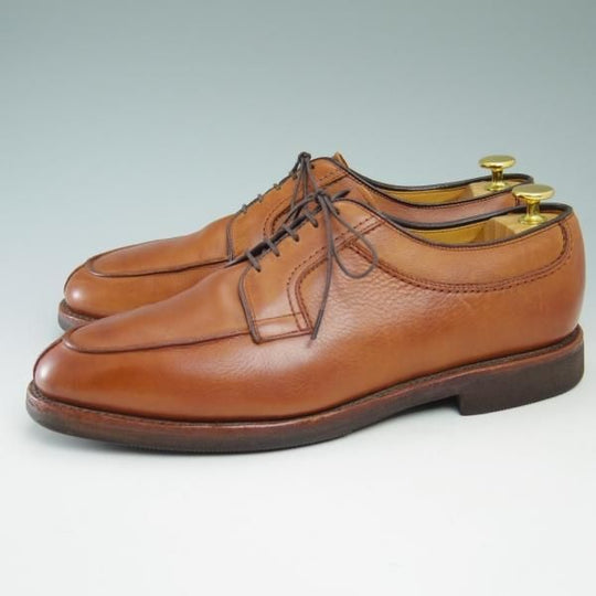 美品★(米)アレンエドモンズ 8.5E【★Uチップ/Stockbridge】カーフ/茶/メンズ/ALLEN EDMONDS★c267