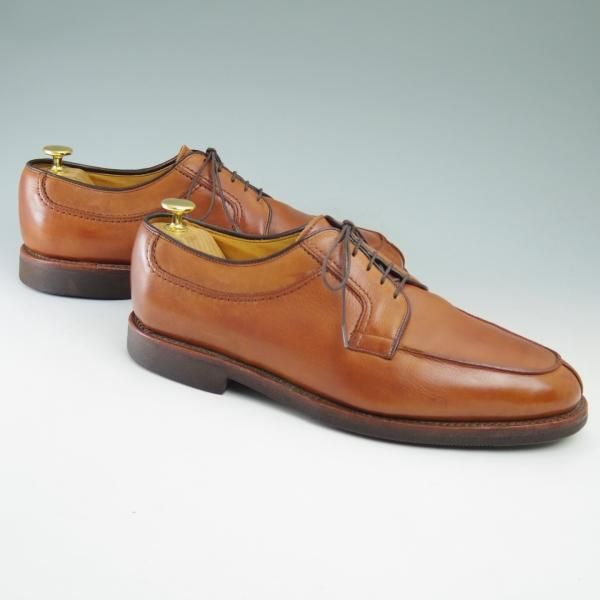 美品★(米)アレンエドモンズ 8.5E【★Uチップ/Stockbridge】カーフ/茶/メンズ/ALLEN EDMONDS★c267