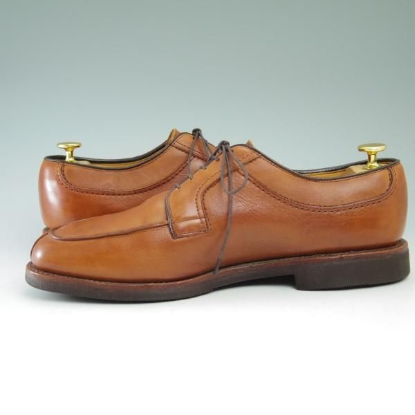 美品★(米)アレンエドモンズ 8.5E【★Uチップ/Stockbridge】カーフ/茶/メンズ/ALLEN EDMONDS★c267