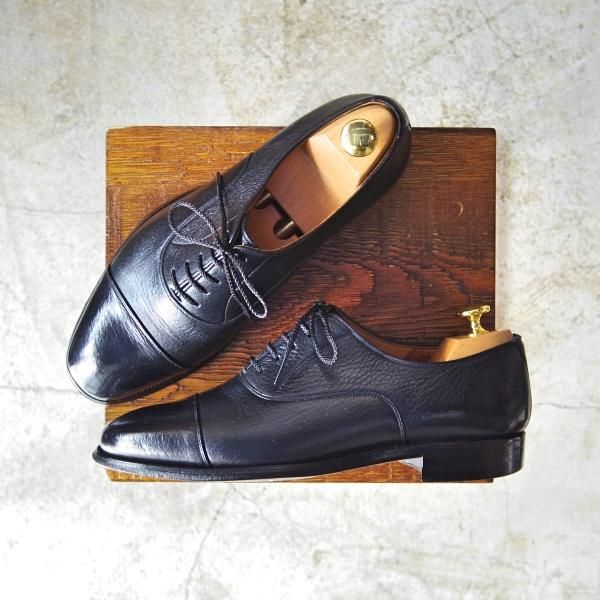 極上★スコッチグレイン SIZE 25【★(英)クレイトン社のソール使用/Skid Proof Gear 3point Sole】ストレートチップ/Scotch Grain★c271