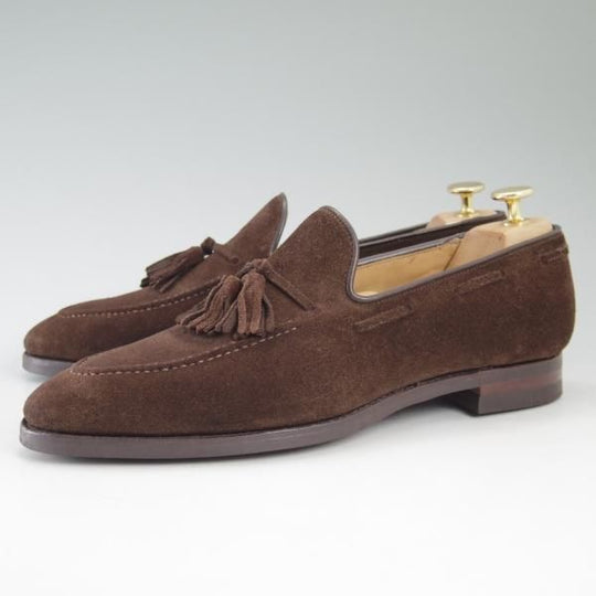 極上★クロケット＆ジョーンズ 7E【★ダイナイトソール/BEAMS別注/ALDERNEY】341ラスト/タッセルローファー/スエードCrockett＆Jones★c272