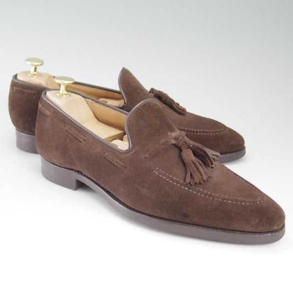 極上★クロケット＆ジョーンズ 7E【★ダイナイトソール/BEAMS別注/ALDERNEY】341ラスト/タッセルローファー/スエードCrockett＆Jones★c272