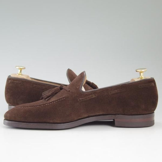 極上★クロケット＆ジョーンズ 7E【★ダイナイトソール/BEAMS別注/ALDERNEY】341ラスト/タッセルローファー/スエードCrockett＆Jones★c272