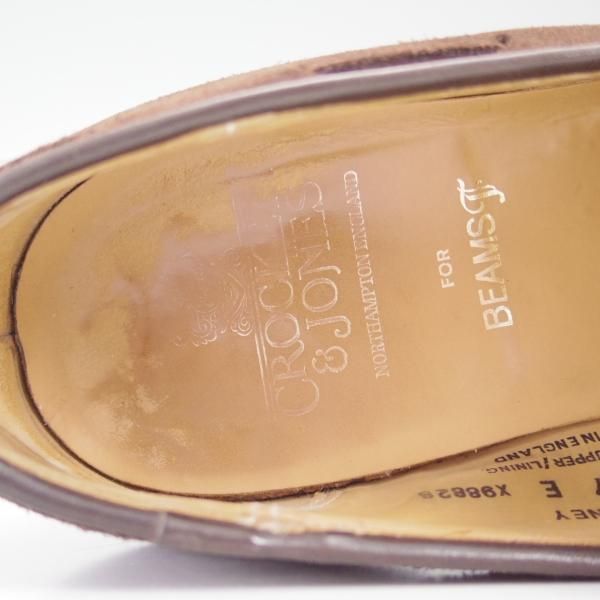 極上★クロケット＆ジョーンズ 7E【★ダイナイトソール/BEAMS別注/ALDERNEY】341ラスト/タッセルローファー/スエードCrockett＆Jones★c272
