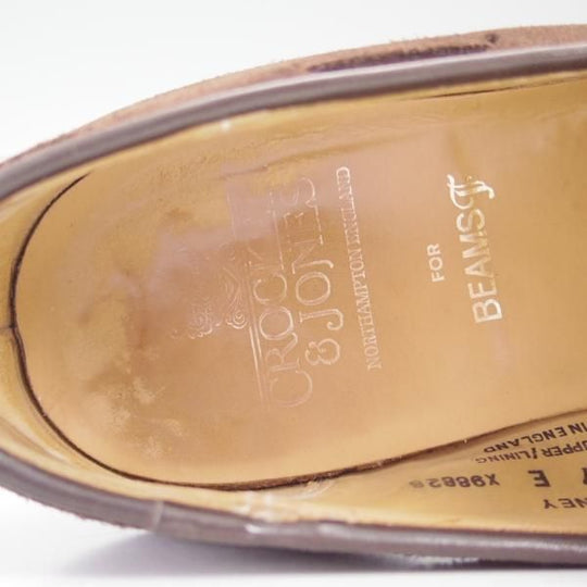 極上★クロケット＆ジョーンズ 7E【★ダイナイトソール/BEAMS別注/ALDERNEY】341ラスト/タッセルローファー/スエードCrockett＆Jones★c272