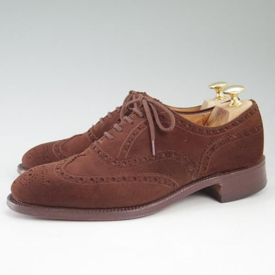 極上★チャーチ 55F【希少★アンテロープ革/REAL CAPE BUCK/旧チャーチ】Buck/73ラスト/3都市ロゴ/スエード/フルブローグ/Church's★c273