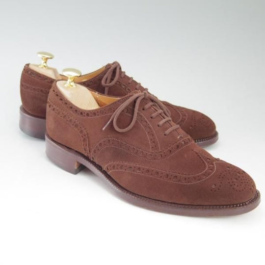 極上★チャーチ 55F【希少★アンテロープ革/REAL CAPE BUCK/旧チャーチ】Buck/73ラスト/3都市ロゴ/スエード/フルブローグ/Church's★c273