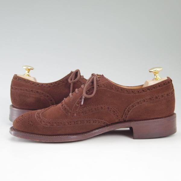 極上★チャーチ 55F【希少★アンテロープ革/REAL CAPE BUCK/旧チャーチ】Buck/73ラスト/3都市ロゴ/スエード/フルブローグ/Church's★c273