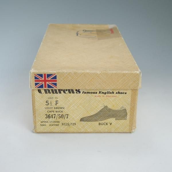 極上★チャーチ 55F【希少★アンテロープ革/REAL CAPE BUCK/旧チャーチ】Buck/73ラスト/3都市ロゴ/スエード/フルブローグ/Church's★c273