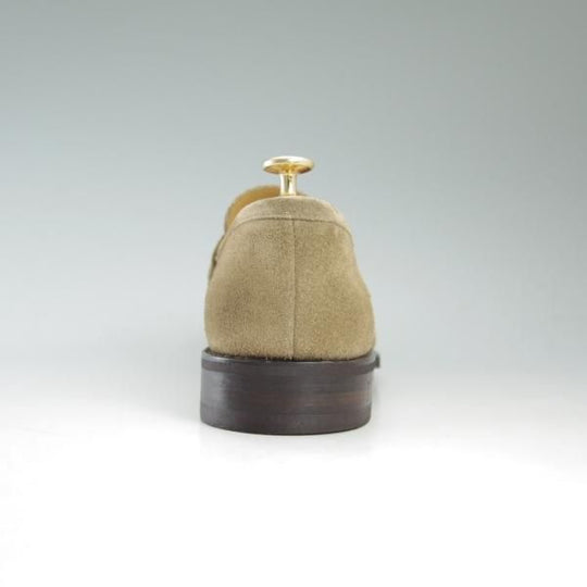 美品★パラブーツ SIZE 6.5【★ダックス/DAX/ギャラクシーソール使用】コインローファー/スエード/薄茶/Paraboot★c274