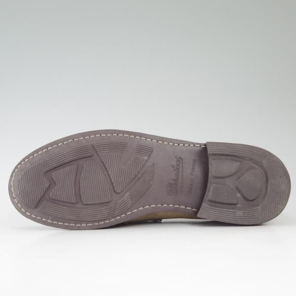 美品★パラブーツ SIZE 6.5【★ダックス/DAX/ギャラクシーソール使用】コインローファー/スエード/薄茶/Paraboot★c274