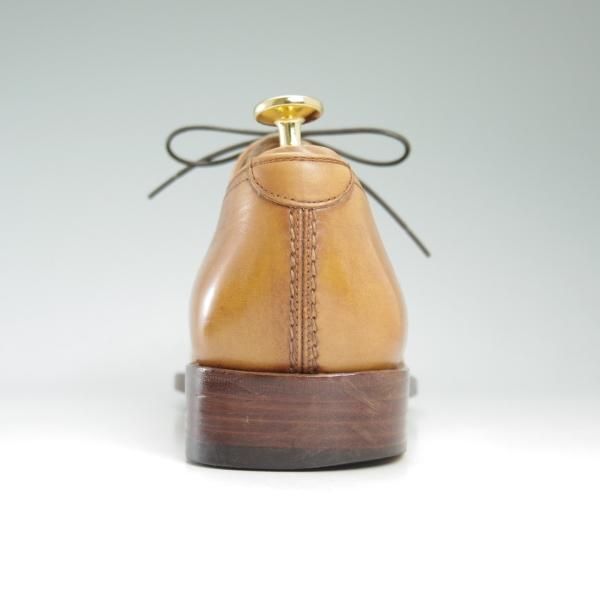 極上★(スペイン製)BARRATS/バラッツ SIZE 6.5【★スペイン王室御用達/パンチドキャップトゥ】カーフ/薄茶★c278