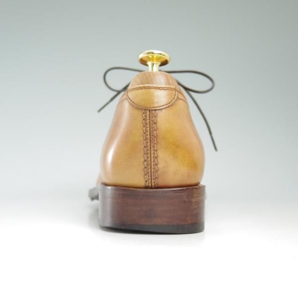 極上★(スペイン製)BARRATS/バラッツ SIZE 6.5【★スペイン王室御用達/パンチドキャップトゥ】カーフ/薄茶★c278