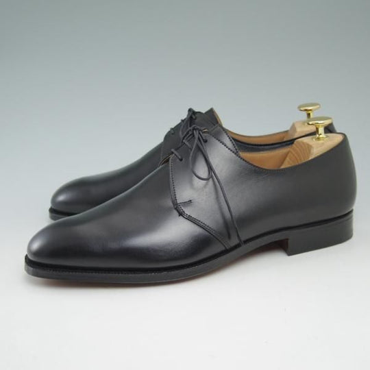 新品★クロケット＆ジョーンズ 9E【★ロイドフットウェア/Lloyd Footwear別注】プレーントゥ/Vフロント/カーフ/黒/Crockett＆Jones★c285