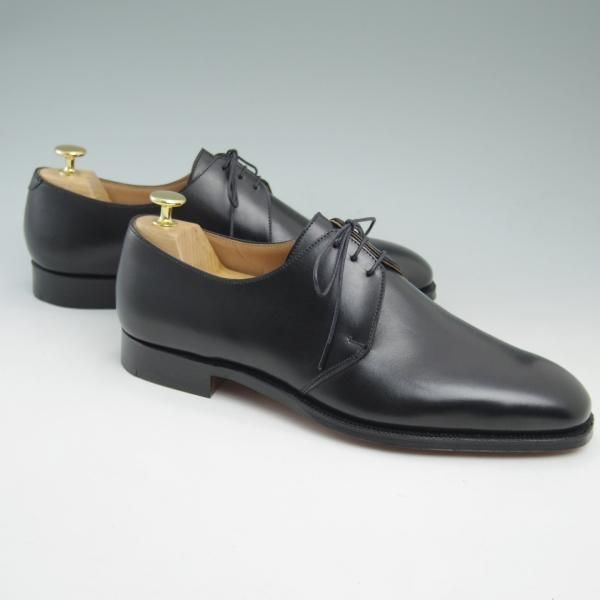 新品★クロケット＆ジョーンズ 9E【★ロイドフットウェア/Lloyd Footwear別注】プレーントゥ/Vフロント/カーフ/黒/Crockett＆Jones★c285
