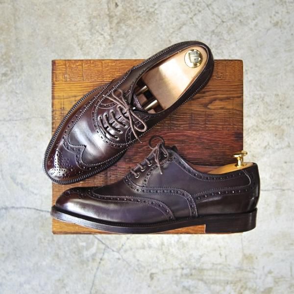 美品★(伊)ストール・マンテラッシ SIZE 6【希少★グッドイヤーウェルテッド製法】フルブローグ/SUTOR MANTELLASSI★c291