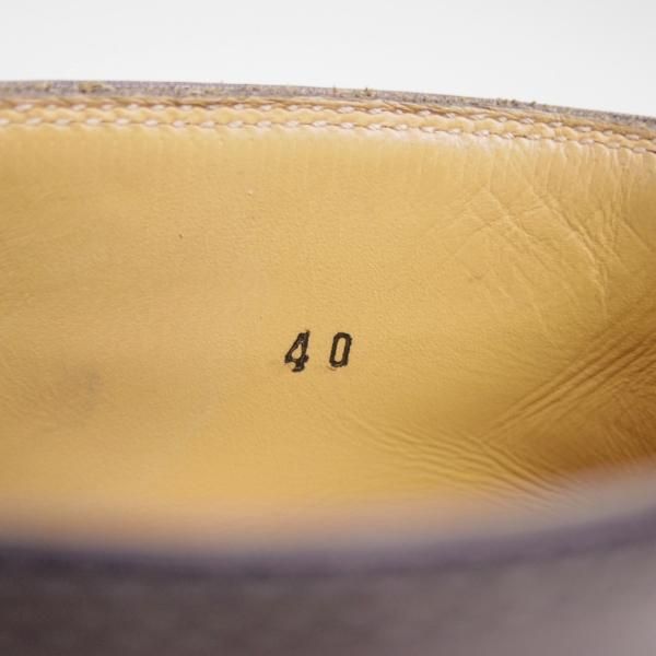 極上★(伊)ステファノビ製 SIZE 7【★スキンステッチ仕様/ロエベ別注/LOEWE】カーフ/黒/メンズ/靴/STEFANOBI★c292