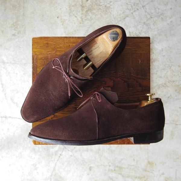 極上★(仏)コルテ SIZE 8【傑作★アルカ/ARCA/グッドイヤーウェルテッド製法】濃茶/ベグデーグルトゥ/スエード/CORTHAY★c298