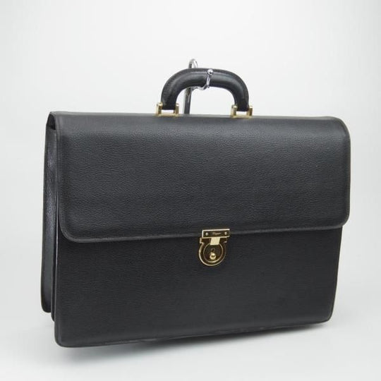 極上★(伊)サルヴァトーレ・フェラガモ/Ferragamo【★レザー ブリーフケース】黒/メンズ ビジネス バッグ/Salvatore★N5090