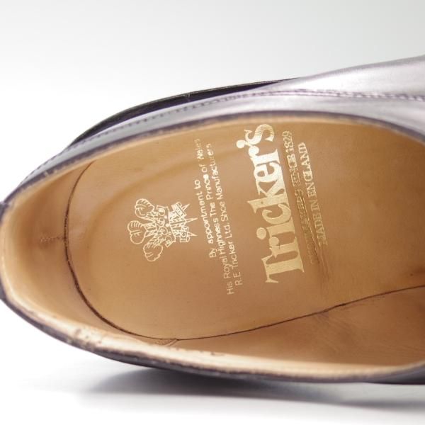 【使用1回極美】Tricker's トリッカーズ サイドエラ 8ブラック 極美品☆トリッカーズ SIZE 8【☆Black Box Calf/ブラック