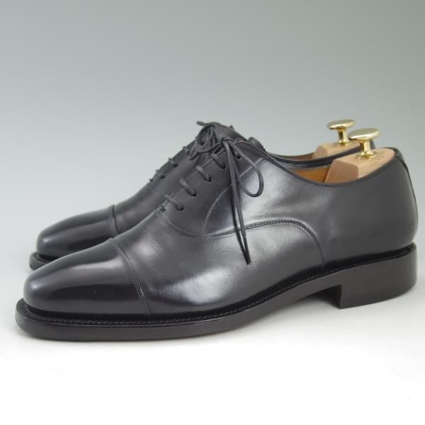 極上★スコッチグレイン SIZE 25【★ストレートチップ/2416】黒/カーフ/men's/メンズ/Scotch Grain★c306