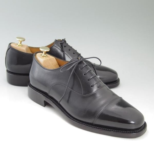 極上★スコッチグレイン SIZE 25【★ストレートチップ/2416】黒/カーフ/men's/メンズ/Scotch Grain★c306