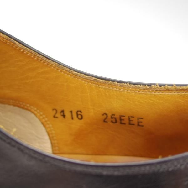 極上★スコッチグレイン SIZE 25【★ストレートチップ/2416】黒/カーフ/men's/メンズ/Scotch Grain★c306