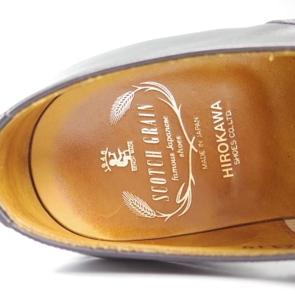 極上★スコッチグレイン SIZE 25【★ストレートチップ/2416】黒/カーフ/men's/メンズ/Scotch Grain★c306