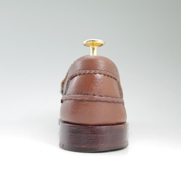 美品★ブルックスブラザーズ 7.5E【★コインローファー】スリッポン/グレインレザー/BROOKS BROTHERS★c309