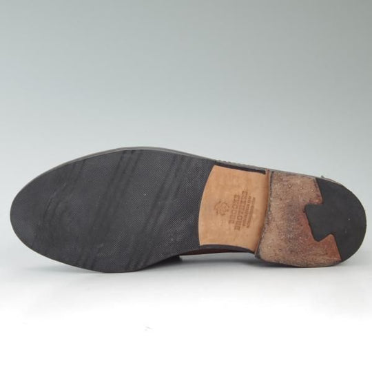 美品★ブルックスブラザーズ 7.5E【★コインローファー】スリッポン/グレインレザー/BROOKS BROTHERS★c309