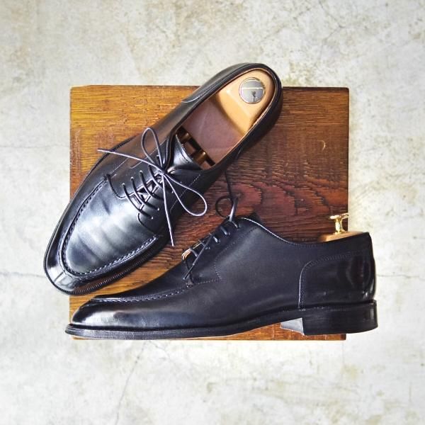 極上★ユナイテッドアローズ SIZE 7.5【★グッドイヤーウェルテッド製法/Uチップ】カーフ/黒/men's/メンズ/靴/United Arrows★c310