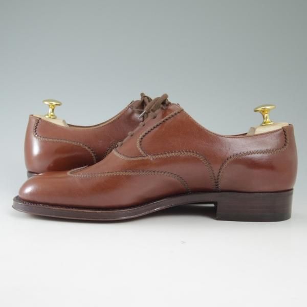 新品★(伊)タニノクリスチー SIZE 6.5【極希少★ブラックラピド製法】ブラインドブローグ/108601/カーフ/ブラウン/TANINO CRISCI★c311